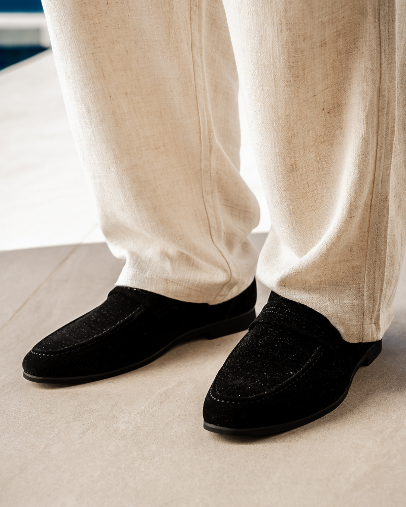 Old Money Suede Penny Loafers - Old Money