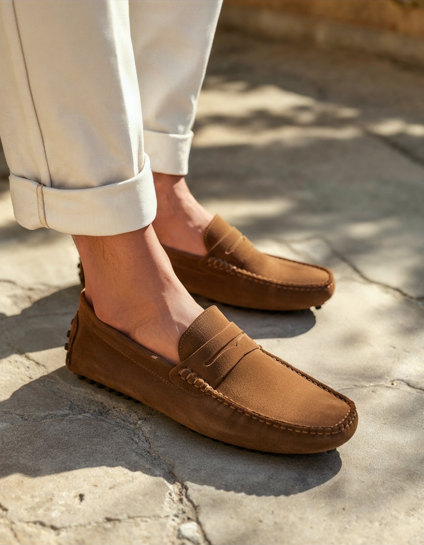 Suede Driver Loafers - Old Money